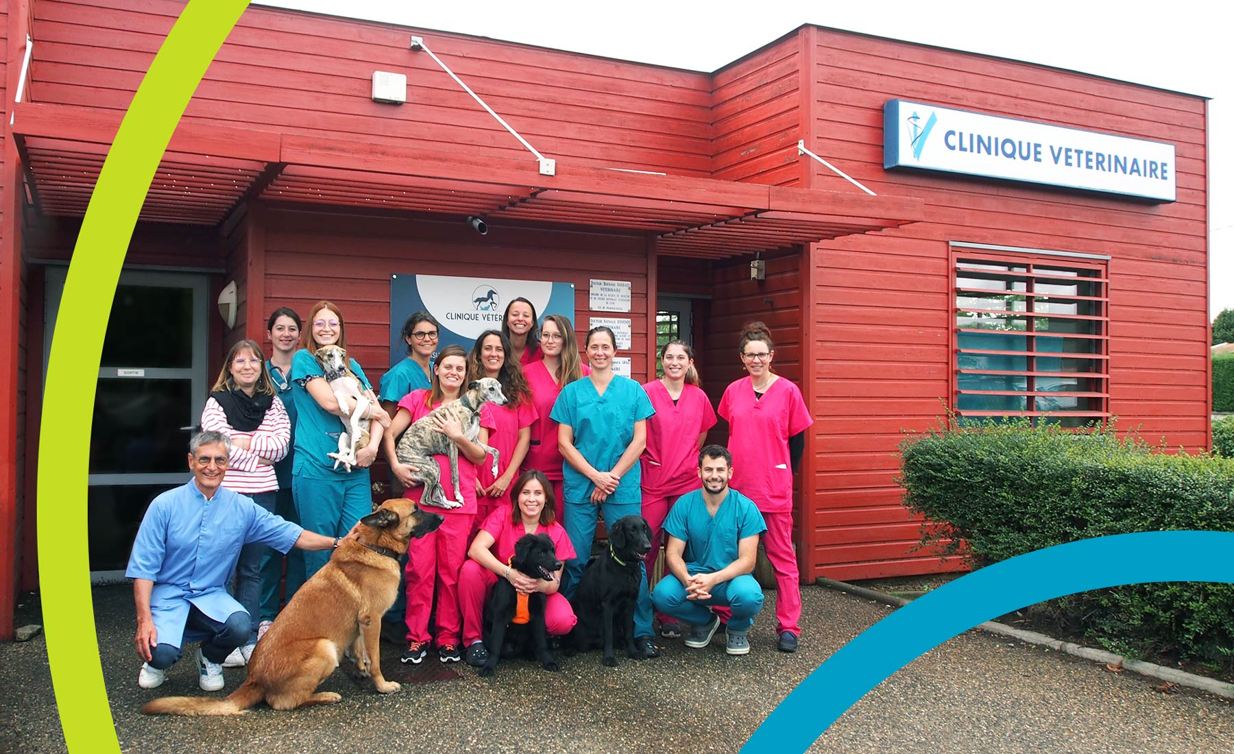 Photo de l'équipe de la clinique vétérinaire des Prés à Issoire (63)